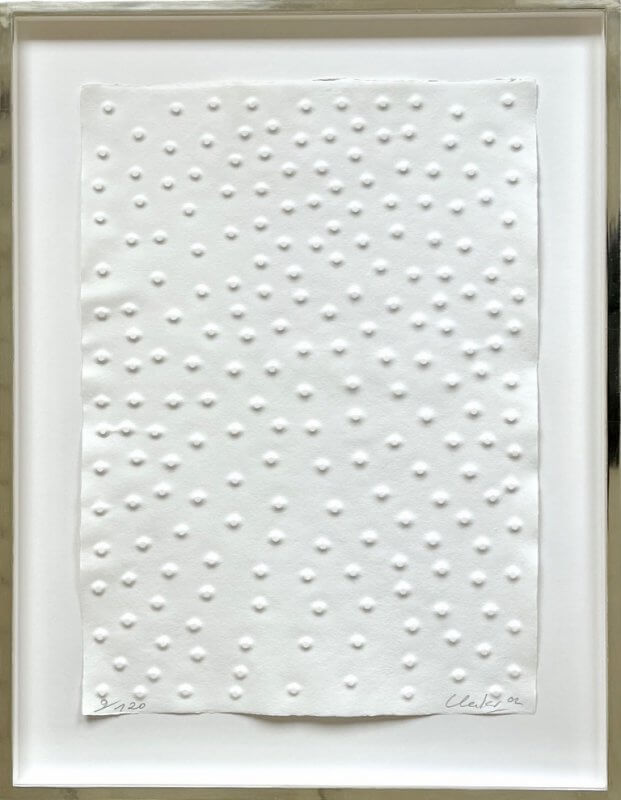 Günther Uecker, Das Geschenk des Gottes Thot, 2002, Prägedruck aus dem Mappenwerk Graphein, 70 x 50 cm, Edition 9120